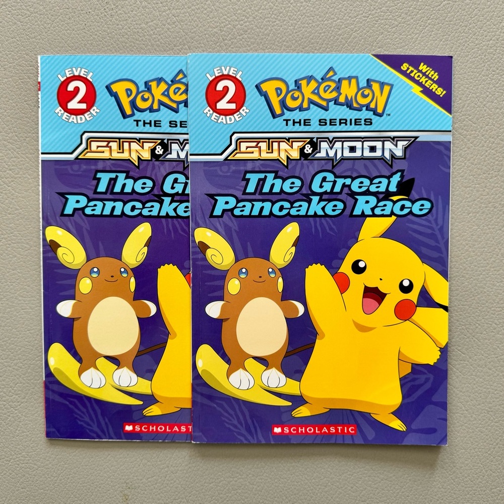 Scholastic Level 2 Reader | Pokemon: The Great Pancake Race | Set of 2 | NEW
